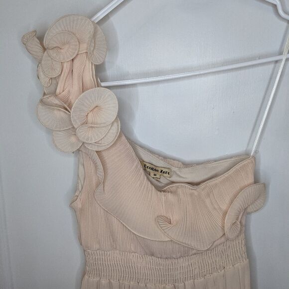 Double zero blush pleated vintage dress - Picture 2 of 5